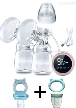 GG 1989 Tire-lait-tire-lait électrique Double-pompe Double Face-affichage LED -9 Positions-compact+2 Tétines Fruits-bleu