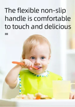 Cuillères Bébé - Premières Collations - Couverts à Couverts - Cuillère Pour Bébé - Cuillères En Siliconen - Couverts Pour Enfants - Set De 2 Cuillères à Soupe Sans BPA - Oranje -Bébé Soldes Boutique 850x1200 6