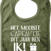 Bavoir Avec Texte - Le Plus Beau Cadeau De Cette Année C'est Moi - Vert - Cadeau - Noël - Sinterklaas - Cadeau De Maternité - Baby Shower - Enceinte - Naissance - Bavoir - Bavoir