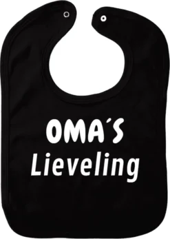 Bavoir Préféré De Grand-mère - Zwart - Cadeau De Maternité - Cadeau De Baby Shower - Noël - Révélation Du Genre - Sinterklaas - Enceinte - Naissance - Bavoir Avec Bouton Poussoir