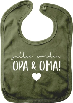 Bib - Tu Vas être Papy Et Mamie ! - Vert - Enceinte - Naissance - Annonce - Cadeau - Grands-parents - Annonce De Grossesse - Enceinte - Enceinte - Annonce De Grossesse