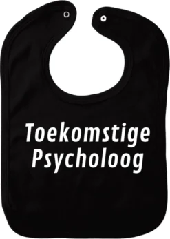 Bavoir Future Psychologue - Zwart - Cadeau Maternité - Cadeau Babyshower - Noël - Gender Reveal - Sinterklaas - Enceinte - Naissance - Bavoir Avec Bouton Poussoir