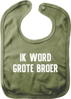 Bavoir - Je Vais être Grand Frère - Vert - Bambin Ou Bambin - Bavoir - Annonce Naissance - Annonce Grossesse - Extension Famille - Grand Frère