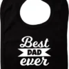 Bavoir Meilleur Papa De Tous Les Temps - Zwart - Cadeau De Maternité - Cadeau De Naissance - Noël - Révélation Du Genre - Saint-Nicolas - Enceinte - Naissance - Bavoir Avec Bouton Poussoir
