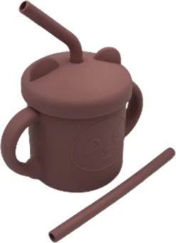 Bébé | Tasse D'exercice | Vaisselle Pour Enfants | Gobelet | Avec Des Pailles | Incassable | Rose