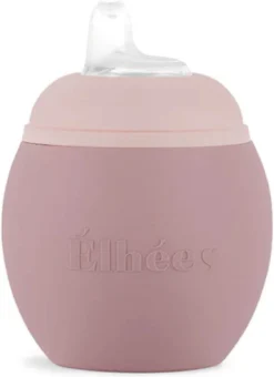 Elhée - Flacon D'entraînement En Silicone Bubble - Gobelet Bec Anti-fuite - 240ml - Blush Nude