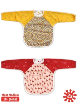 Bavoir Avec Manches Set 2 Pièces | Bavoir Manches Longues KliederZ 18-36 Mois | Bavoir Enfant Fille Art Aborigène & Flamant Rose LB03 -Bébé Soldes Boutique 892x1200 4
