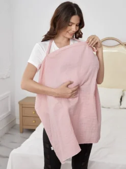 MÉWAVE© | Tissu D'allaitement | Rose | 75x90cm | Tissu D'alimentation Avec Vue Sur Bébé