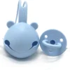 Kidsy - Attache-sucette En Silicone Avec Oreilles - Attache-sucette En Silicone Gratuit - Attache-sucette - Sans BPA - Blauw Ciel Profond