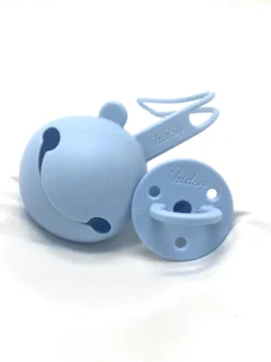 Kidsy - Attache-sucette En Silicone Avec Oreilles - Attache-sucette En Silicone Gratuit - Attache-sucette - Sans BPA - Blauw Ciel Profond -Bébé Soldes Boutique 899x1200 16
