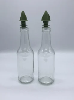SIGMA 2 Pièces - Bouteille D'olive Avec Bec En Acier Inoxydable Et En Plastique Pour Huile D'olive Ou Vinaigre - Bouteille D'huile D'olive | Avec250 Ml