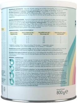 Pure Goat Company - Formule Complète Pour Nourrissons 1 - Formule Bio En Bouteille à Base De Lait De Chèvre Entier - 800 Grammes -Bébé Soldes Boutique 905x1200 6