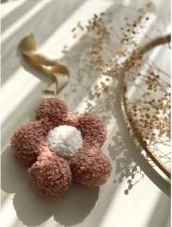 Petits Biscuits - Attache Tétine Tissu Teddy Rose - Cadeau Maternité - Bébé - Cadeau Baby Shower - Jouets Bébé