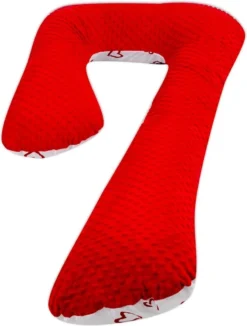 Coussin D'allaitement - Coussin De Couchage Latéral - Tissu Minky + Coton - Forme "7" - Carreaux Beige - Cappuccino -Bébé Soldes Boutique 908x1200 8