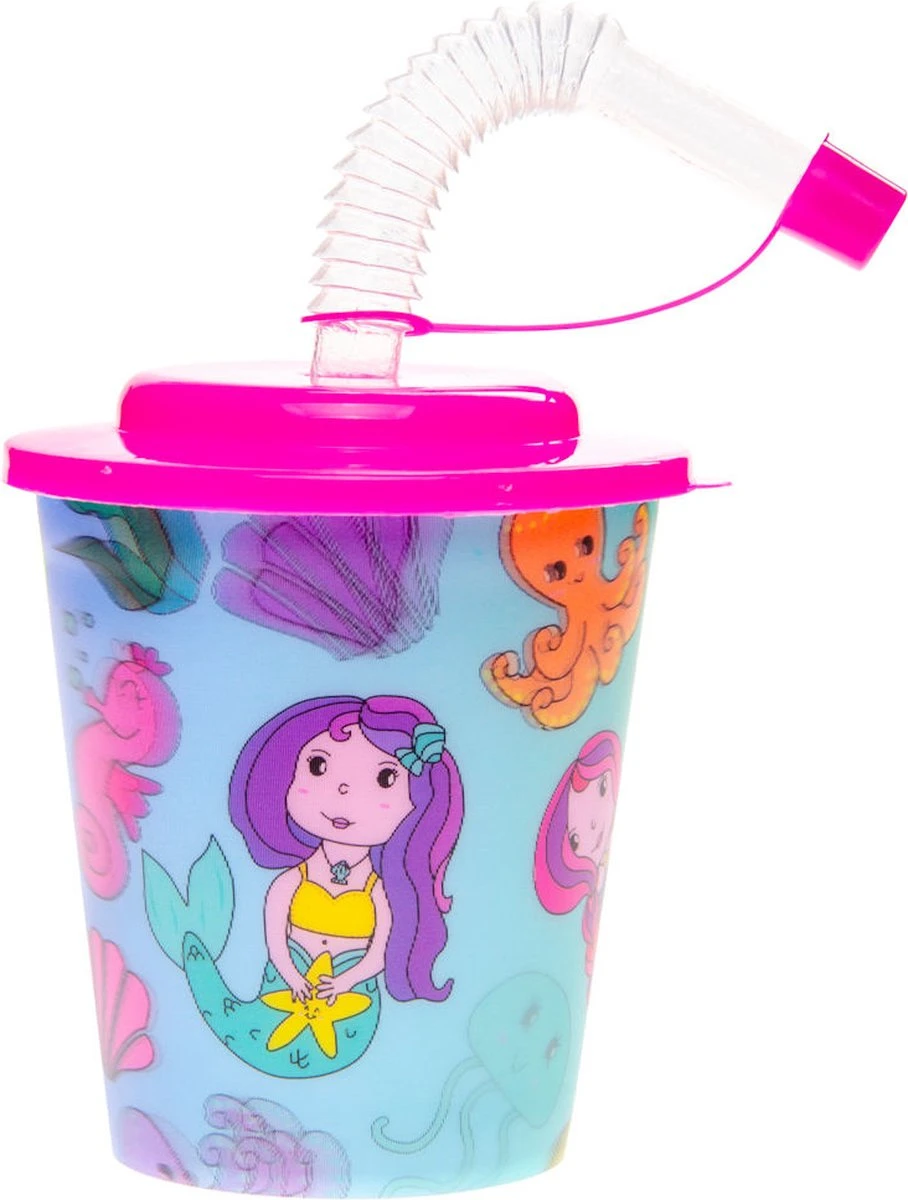 Decopatent® 12 PCS MERMAID Gobelet 3D Avec Paille Et Couvercle - 250 ML - Gobelets En Plastique Sirène - Fête D'Enfants - Gobelets D'Anniversaire D'Enfants - Friandise - Cadeaux à Distribuer 6 Decopatent® 12 PCS MERMAID Gobelet 3D Avec Paille Et Couvercle - 250 ML - Gobelets En Plastique Sirène - Fête D'Enfants - Gobelets D'Anniversaire D'Enfants - Friandise - Cadeaux à Distribuer – Image 6