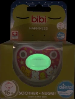 Bibi Happiness Sucette Glow In The Dark 16+ Mois - Bébé - 16+ - Sucette - Rose - Dental - Siliconen - Sucette - Sans BPA - Livraison Gratuite -Bébé Soldes Boutique 917x1200 1