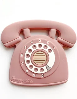 Anneau De Dentition Pour Téléphone Twist à L'ancienne Rose - Convient à La Chaîne D'attache-sucette - Bébé - Sans BPA - Siliconen - 100% Sûr - Anneau De Dentition Refroidissant