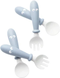 Cuillère Et Fourchette Pour Bébé BabyBjörn - Lot De 4 - Pastel Bleu -Bébé Soldes Boutique 930x1200 6