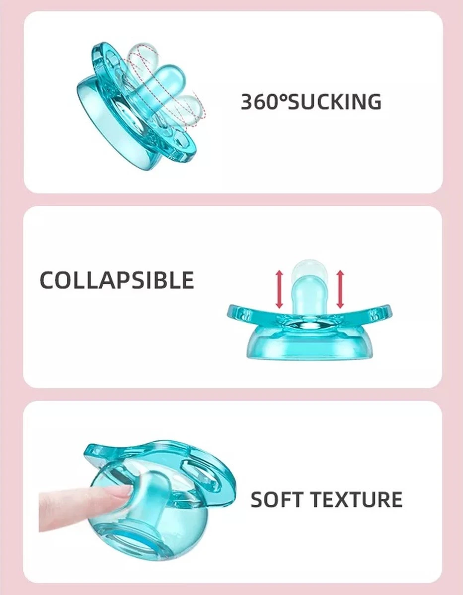 Sucette En Siliconen De Qualité Douce Pour Protéger Les Gencives De Bébé - Tétine Sucette - Sucette Factice Avec Boîte De Rangement - Tétine Bébé - 0-6 Mois - Bleu 2 Sucette En Siliconen De Qualité Douce Pour Protéger Les Gencives De Bébé - Tétine Sucette - Sucette Factice Avec Boîte De Rangement - Tétine Bébé - 0-6 Mois - Bleu – Image 2