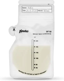 Alecto BF100 - Sacs De Conservation Lait Maternel 220ml, 100 Pièces -Bébé Soldes Boutique 952x1200 1