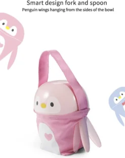 Assiettes Pour Enfants - Vaisselle Pour Enfants Pour Vaisselle Pour Enfants - Porcelaine De Vaisselle Pour Enfants Siliconen - Pingouin Portable - Blauw -Bébé Soldes Boutique 953x1200 4