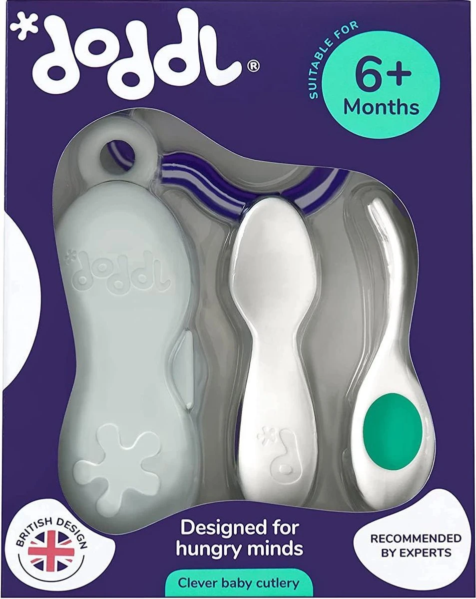 Couverts Bébé Et étui De Voyage Doddl - Cuillère Et Fourchette 1 Couverts Bébé Et étui De Voyage Doddl - Cuillère Et Fourchette