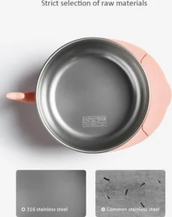 Set De 3 Pièces En Inox Jaune, Fourchette, Cuillère, Bol/assiette Avec Ventouse Doublé Silicone Vaisselle Enfant Enfant -Bébé Soldes Boutique 954x1200 3