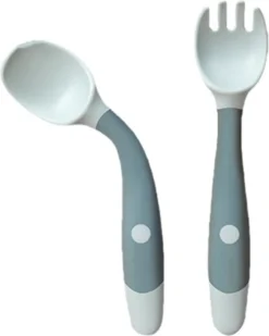 Bébé Et Bambin Siliconen - Couverts D'entraînement Flexibles - Fourchette Et Cuillère - Service Bébé - Offre Verte, Rose Ou Combi -Bébé Soldes Boutique 958x1200 4