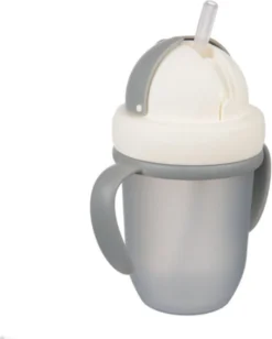 Mug Canpol Babies MATTE PASTELS Avec Tube Silicone Pliable 210ml- Gris- 210 Ml 9+ Paniers