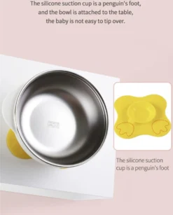 Assiettes Pour Enfants - Vaisselle Pour Enfants Pour Vaisselle Pour Enfants - Porcelaine De Vaisselle Pour Enfants Siliconen - Pingouin Portable - Blauw -Bébé Soldes Boutique 966x1200 3