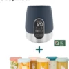 Bundle Babymoov Nourriture Pour Bébé- Et Chauffe-biberon NutriSmart (Home & Car) & Bols ISY - 6 Bocaux De Conservation En Verre - 250 Ml