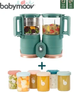 Bundle Babymoov Nutribaby Glass & ISY Bowls - 6 Bocaux De Conservation En Verre - 250 Ml