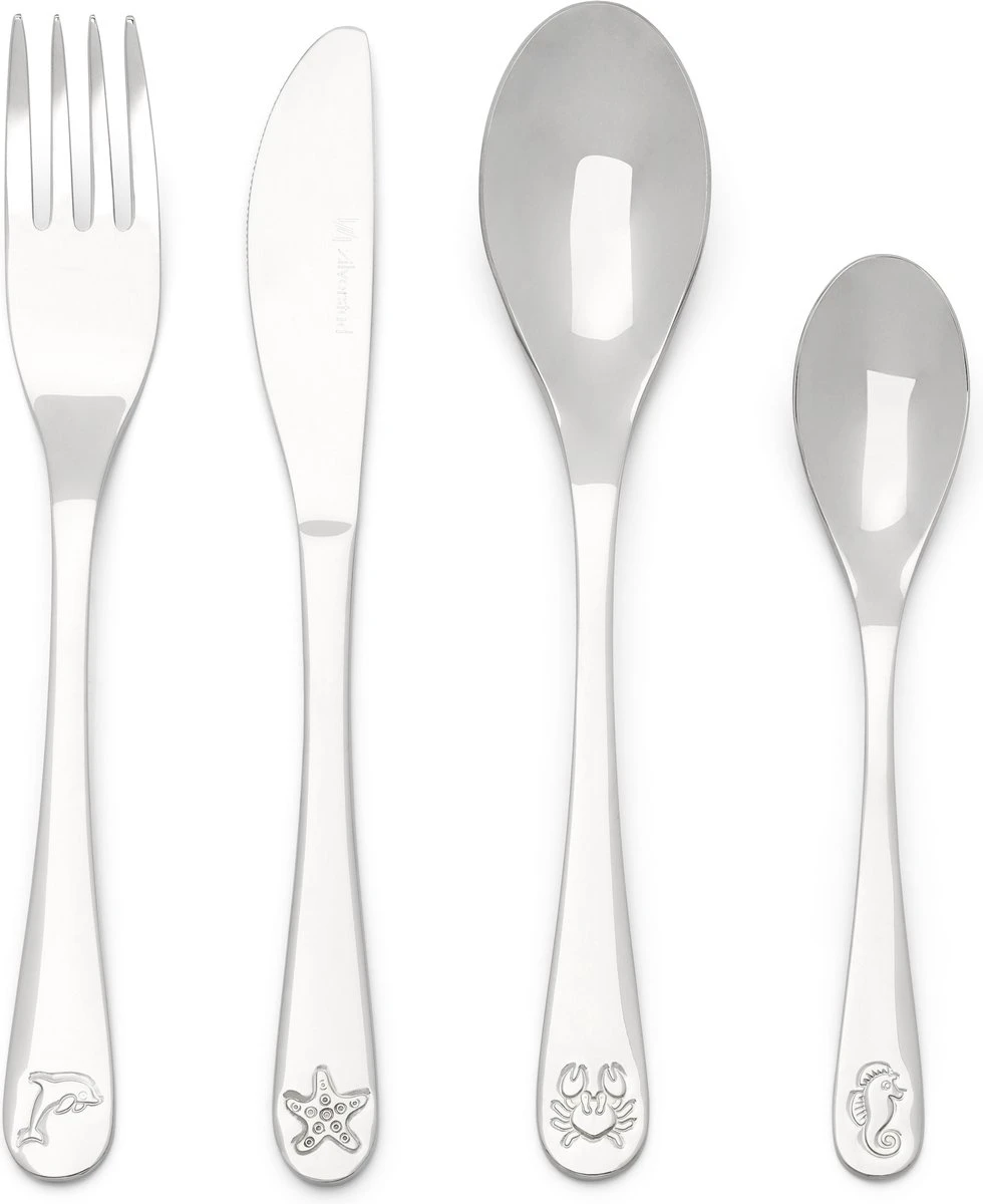 Zilverstad - Couverts Pour Enfants 4 Pièces Animaux Aquatiques Marins En Acier Inoxydable 6 Zilverstad - Couverts Pour Enfants 4 Pièces Animaux Aquatiques Marins En Acier Inoxydable – Image 6