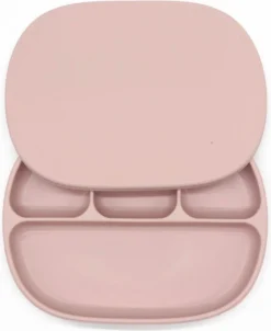 Neuf - Vaisselle En Silicone Pour Bébé - Antidérapante - Rose Clair - Cadeau De Maternité - Coffret Cadeau - Couverts Pour Enfants - Sans BPA -Bébé Soldes Boutique 983x1200 3