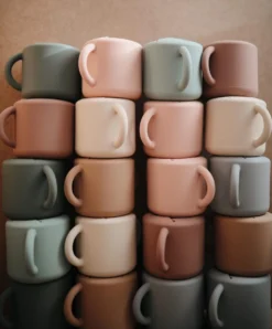 Boîte à Goûter En Silicone - Mushie - Avec Poignées - Rose Blush -Bébé Soldes Boutique 994x1200 2