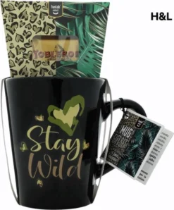 Coffret Mug Cadeau Coffret "Stay Wild" Toblerone - Zwart / Multicolore - Céramique / Carton - L 13 Xh 18