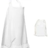 NanaBeebi Avec Pochette De Rangement - Blanc Ivoire - Chiffon D'allaitement - Tablier D'allaitement élégant 100x70cm