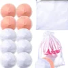 Coussinets D'allaitement Lavables De Qualité Supérieure (12 Pièces De 12 Cm De Diamètre) - Coussinets D'allaitement Lavables - Comprend Un Sac Pour Machine à Laver Et Un Sac De Rangement En Satin| Athéna