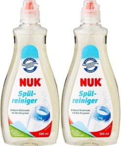 Détergent Nuk Pour Biberons Et Tétines -Ingrédients Tétines Set Discount Deux Pièces Par 500 Ml !!